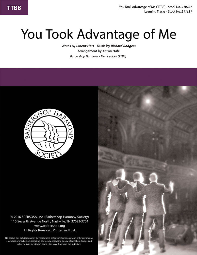 You Took Advantage of Me (arr. Aaron Dale) Sheet Music Preview