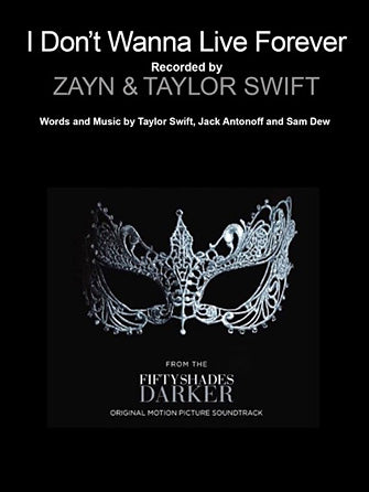 I Don't Wanna Live Forever Sheet Music Preview