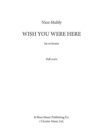 Wish You Were Here - Full Score Sheet Music Preview