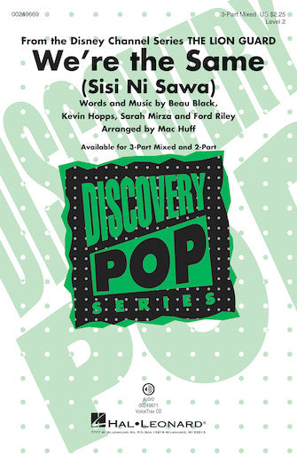 We're The Same (Sisi Ni Sawa) Sheet Music Preview