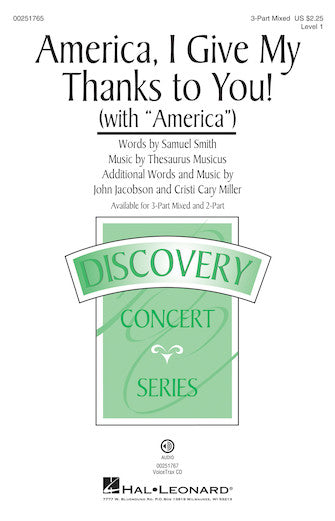 America, I Give My Thanks To You! Sheet Music Preview