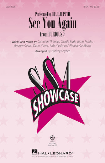 See You Again (feat. Charlie Puth) (arr. Audrey Snyder) Sheet Music Preview