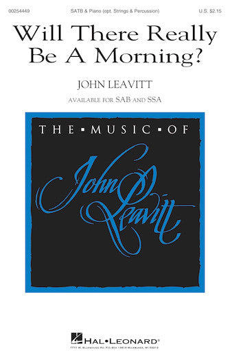 Will There Really Be A Morning? Sheet Music Preview