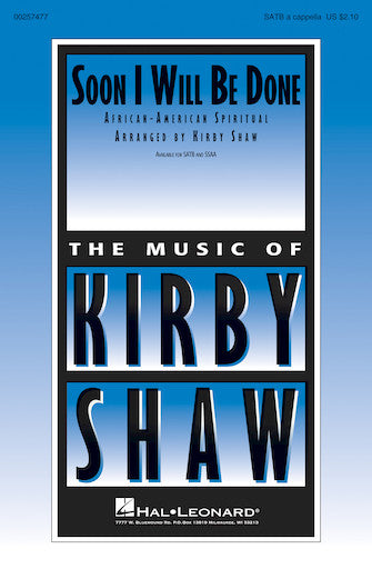 Soon I Will Be Done Sheet Music Preview