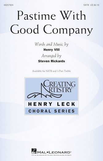 Pastime With Good Company Sheet Music Preview