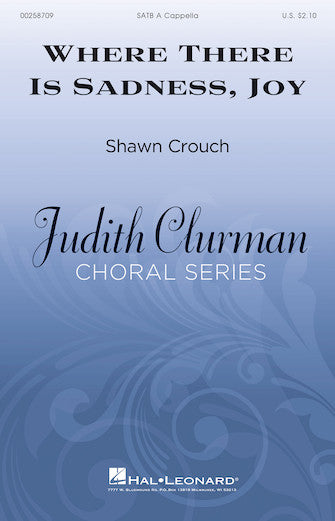 Where There Is Sadness, Joy Sheet Music Preview