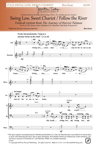 Swing Low, Sweet Chariot / Follow The River - Kalimba Sheet Music Preview