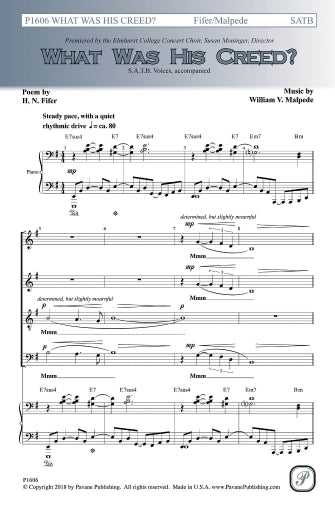 What Was His Creed Sheet Music Preview