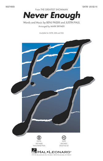 Never Enough (from The Greatest Showman) (arr. Mark Brymer) Sheet Music Preview