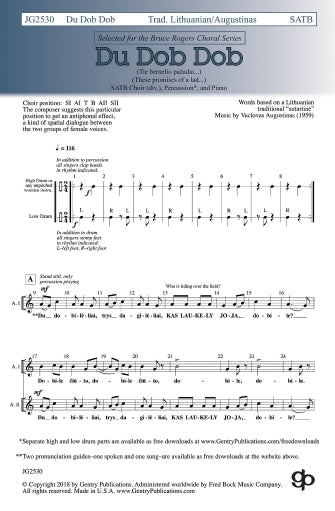 Du Dob Dob Sheet Music Preview