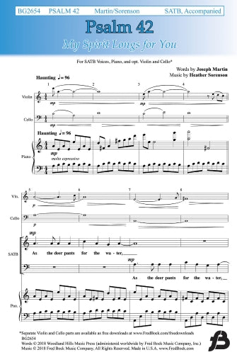 Psalm 42 Sheet Music Preview