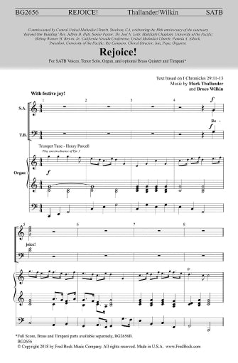 Rejoice Sheet Music Preview