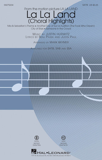 La La Land: Choral Highlights (arr. Mark Brymer) Sheet Music Preview