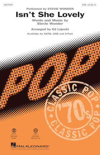 Isn't She Lovely (arr. Ed Lojeski) Sheet Music Preview