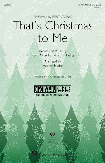 That's Christmas To Me (arr. Audrey Snyder) Sheet Music Preview