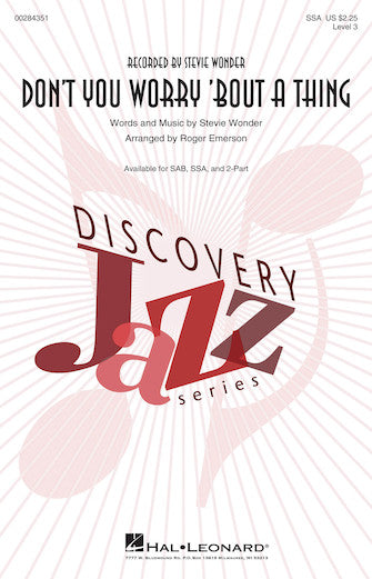 Don't You Worry 'Bout A Thing (arr. Roger Emerson) Sheet Music Preview
