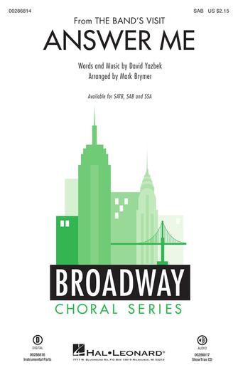 Answer Me (from The Band's Visit) (arr. Mark Brymer) Sheet Music Preview