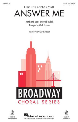 Answer Me (from The Band's Visit) (arr. Mark Brymer) Sheet Music Preview