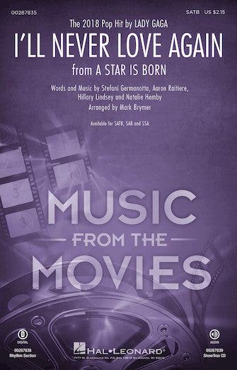 I'll Never Love Again (from A Star Is Born) (arr. Mark Brymer) Sheet Music Preview