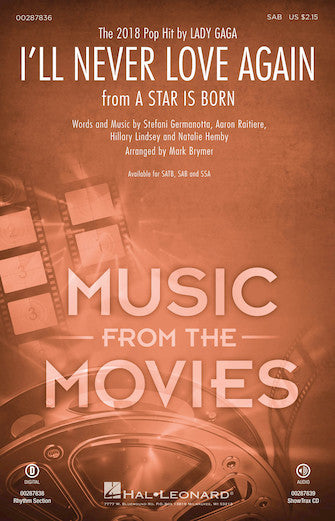 I'll Never Love Again (from A Star Is Born) (arr. Mark Brymer) Sheet Music Preview