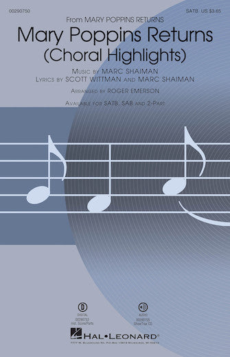 Mary Poppins Returns (Choral Highlights) (arr. Roger Emerson) Sheet Music Preview