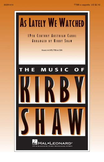 As Lately We Watched Sheet Music Preview