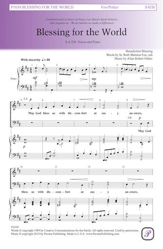 Blessing For The World Sheet Music Preview