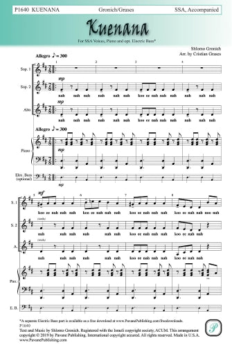 Kuenana (arr. Cristian Grases) Sheet Music Preview