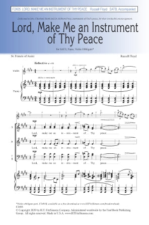 Lord, Make Me An Instrument Of Thy Peace Sheet Music Preview