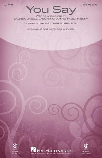 You Say (arr. Heather Sorenson) Sheet Music Preview