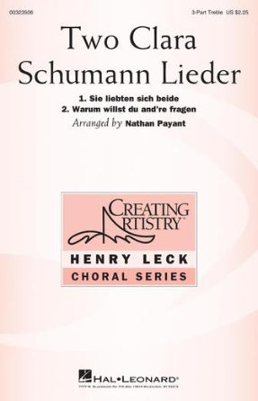 Two Clara Schumann Lieder (arr. Nathan Payant) Sheet Music Preview
