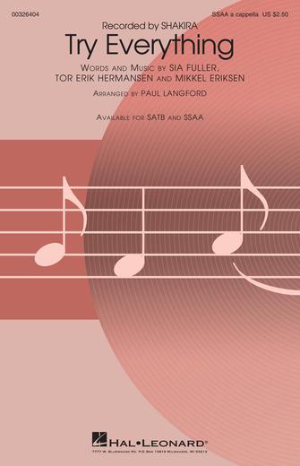 Try Everything (arr. Paul Langford) Sheet Music Preview