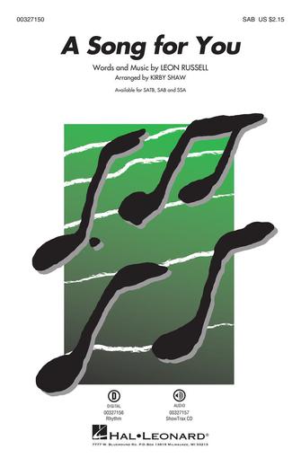 A Song For You (arr. Kirby Shaw) Sheet Music Preview