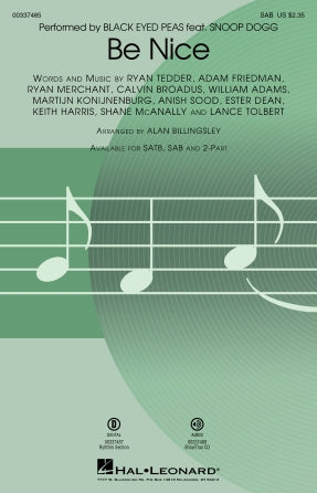Be Nice (feat. Snoop Dogg) (arr. Alan Billingsley) Sheet Music Preview
