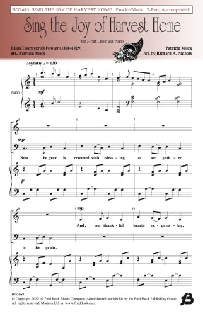 Sing The Joy Of Harvest Home Sheet Music Preview