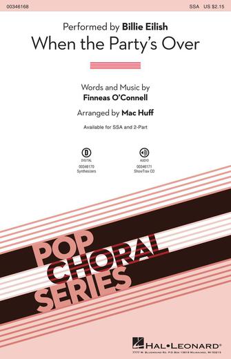 when the party's over (arr. Mac Huff) Sheet Music Preview