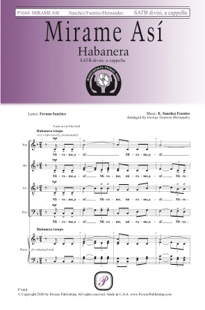 Mirame Así (Habanera) (arr. George Gemora Hernandez) Sheet Music Preview