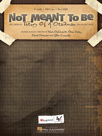 Not Meant To Be Sheet Music Preview