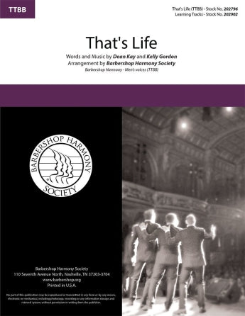 That's Life (arr. Barbershop Harmony Society) Sheet Music Preview