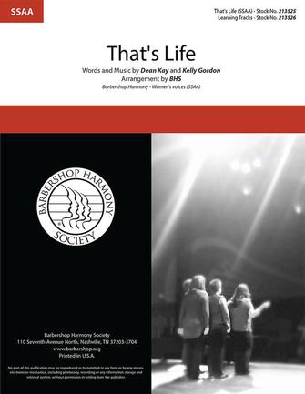 That's Life (arr. Barbershop Harmony Society) Sheet Music Preview