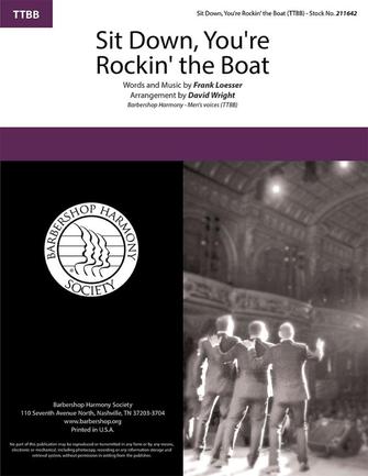 Sit Down, You're Rockin' The Boat (from Guys And Dolls) (arr. David Wright) Sheet Music Preview