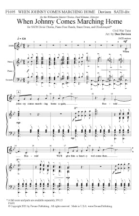 When Johnny Comes Marching Home (arr. Dan Davison) Sheet Music Preview