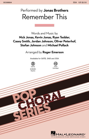 Remember This (arr. Roger Emerson) Sheet Music Preview
