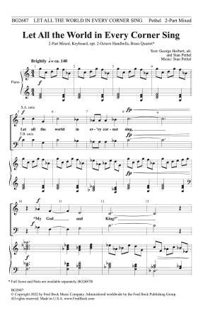 Let All the World in Every Corner Sing Sheet Music Preview