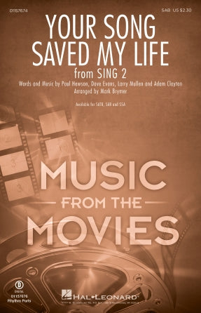 Your Song Saved My Life (from Sing 2) (arr. Mark Brymer) Sheet Music Preview