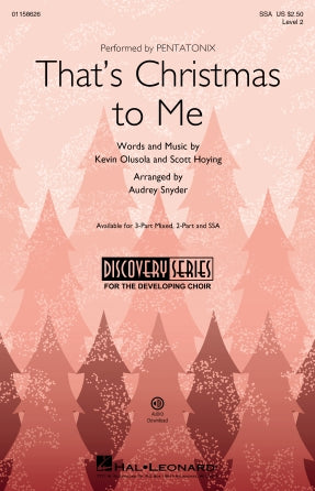 That's Christmas To Me (arr. Audrey Snyder) Sheet Music Preview