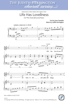 Life Has Loveliness Sheet Music Preview