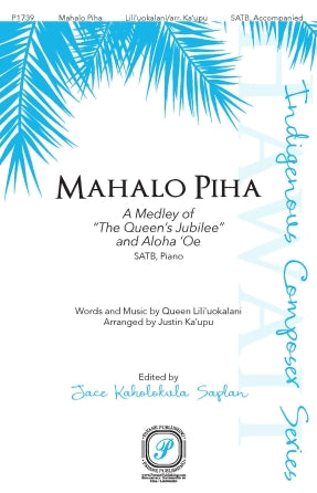 Mahalo Piha (A Medley of "The Queen's Jubilee" and "Aloha 'Oe") Sheet Music Preview