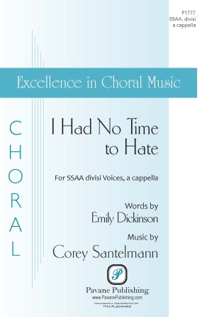 I Had No Time To Hate Sheet Music Preview