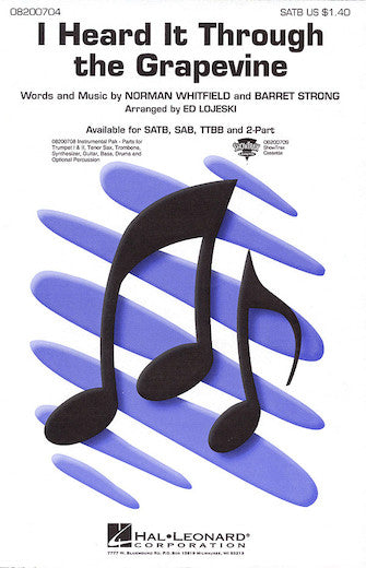 I Heard It Through The Grapevine (arr. Ed Lojeski) Sheet Music Preview
